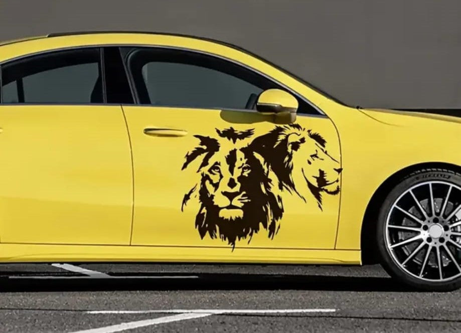 Sticker - Lionheads - 52.3 CM x 42 CM