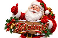 Tot ziens! Kerstman Sticker – 40 x 30 cm